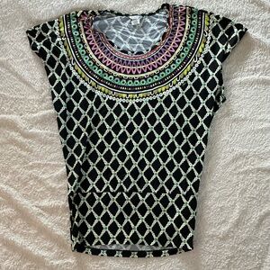 Geometric Patterned Black swim cover